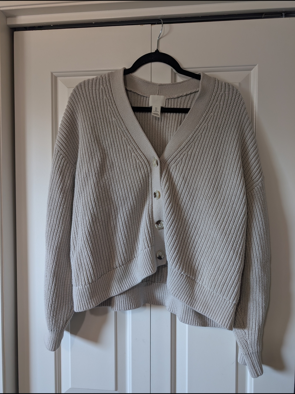 Cozy Cream Button-Front Women's Sweater